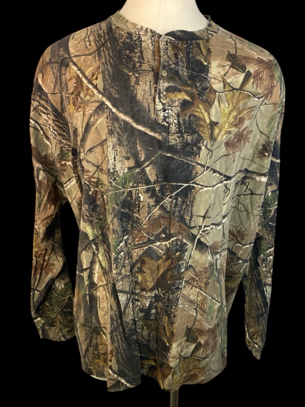 Walls Realtree Camouflage Long Sleeve Henley Shirt Men’s 4XL